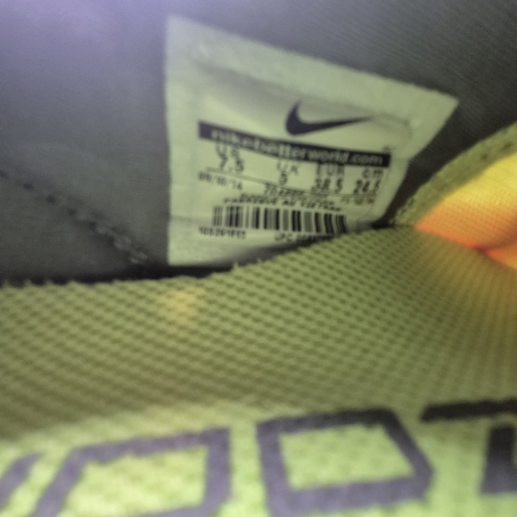 Nike Training Zoom Neon Yellow Womens Size 7.5 Sneakers Gym Running Training - Picture 7 of 7